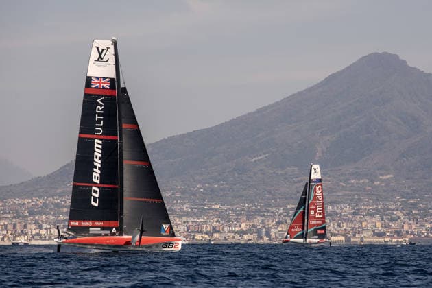 America s Cup preliminary regatta NAPLES, ITALY - SEPTEMBER 24: Sailing boats during the preliminary regatta for the 2027 Louis Vuitton 38th America s Cup in Naples, Italy on September 24, 2026. Alessio Paduano Anadolu Naples Italy. Editorial use only. Please get in touch for any other usage.  Copyright: x2026xAnadoluxAlessioxPaduanox
