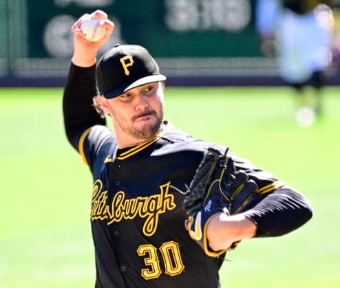 Pittsburgh Pirates pitcher Paul Skenes (30) throws in the first inning against the St. Louis Cardinals at PNC Park on Thursday, Sept. 24, 2026 in Pittsburgh.  PIT2026092401 ArchiexCarpenter