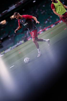 September 24, 2026, Lisboa, Lisboa, Portugal: Cristiano Ronaldo of Portugal national team, Nationalteam warming up during the UEFA Nations League 2026Ã¢â‚¬27 League Phase Matchday 1 match between Portugal and Wales at Estadio Jose Alvalade in Lisbon, Portugal Lisboa Portugal - ZUMAg283 20260924_zsp_g283_014 Copyright: xJoaoxGregoriox