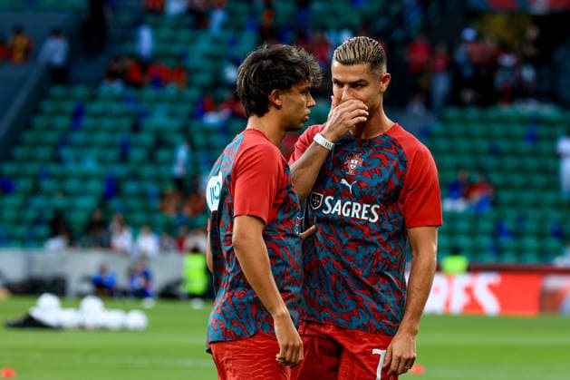 Estadio Jose Alvalde Cristiano Ronaldo forward of Portugal and Joao Felix during the UEFA Nations League 2026 27 group phase match between Portugal and Wales at Estadio Jose Alvalade on September 24, 2026 in Lisbon, Portugal. Portugal v Wales - UEFA Nations League 2026 27 Group A4 MD1 (Valter Gouveia SPP) Copyright: xValterxGouveia SPPx spp-en-VaGo-VG_L2338