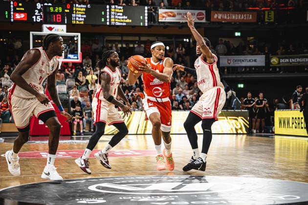 1. Basketball Bundesliga, easyCredit BBL, Saison 2026 2027, Herren, Hauptrunde, 2. Spieltag, 24.09.2026, RASTA Vechta - Bamberg Baskets Nelson Weidemann ( 30 - RASTA Vechta) in Aktion Vechta RASTA Dome Niedersachsen Deutschland