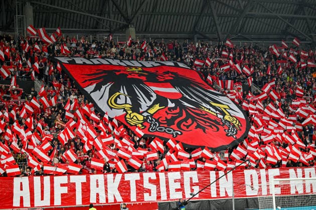 24.09.2026, Oberoesterreich Arena Linz, AUT, Uefa Nations League 2026 27 Group B - Oesterreich vs Israel, im Bild Fans - Zuschauer Team Austria (AUT) UEFA Nations League 2026 27 Group B Match between Austria and Israel in Linz, Austria on 2026 09 24 Linz Oberoesterreich Austria