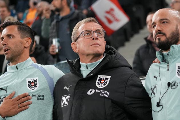 Fussball: Österreich: UEFA Nations League 2026 2027 - Liga B, Gruppe B3, 1. Spieltag, 24.09.2026 - Österreich vs. Israel - Raiffeisen Arena (Linz, Österreich); Ralf Rangnick (Österreich, Trainer) Copyright: xLukasxBierederx