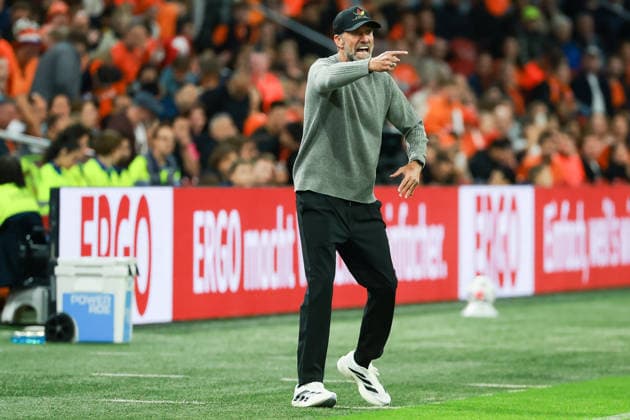 UEFA Nations League - 26 27 - Niederlande - Deutschland am 24.09.2026 in der Johan-Cruyff-Arena in Amsterdam, Trainer Jürgen Juergen Jurgen Klopp (Deutschland) reagiert an der Seitelinie.