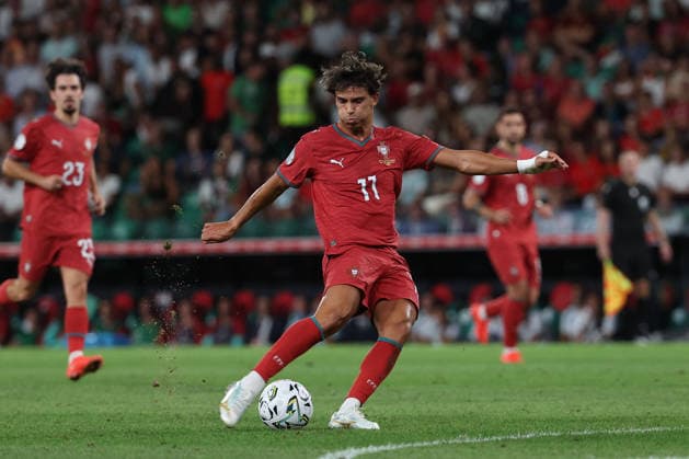 Lisbon, Portugal - September 24: Joao Felix (Portugal) scores the goal to 1:0 during the UEFA Nations League 2026 27 League Phase Matchday 1 match between Portugal and Wales at Estadio Jose Alvalade on September 24, 2026 in Lisbon, Portugal Copyright: HMBxMedia JoaquimxFerreira