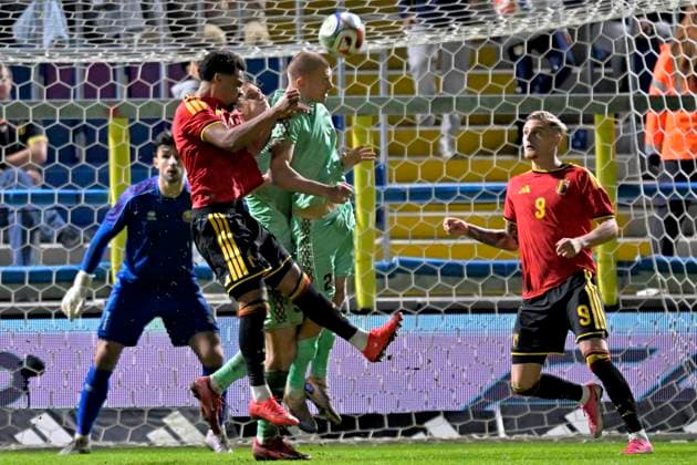 Belgium v Belarus - UEFA Under 21 2027 Championship WESTERLO, BELGIUM - SEPTEMBER 24 : Ngnokam Lucas Noubi defender of Belgium U21, U 21 during UEFA Under 21 2027 Championship tournament league phase matchday 7 group I match between Belgium and Belarus on September 24, 2026 in Westerlo, Belgium, 24 09 2026 Westerlo Belgium  Copyright: xSesx