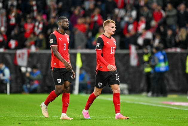 24.09.2026, Oberoesterreich Arena Linz, AUT, Uefa Nations League 2026 27 Group B - Oesterreich vs Israel, im Bild Kevin Danso (AUT), Philipp Lienhart (AUT) UEFA Nations League 2026 27 Group B Match between Austria and Israel in Linz, Austria on 2026 09 24 Linz Oberoesterreich Austria