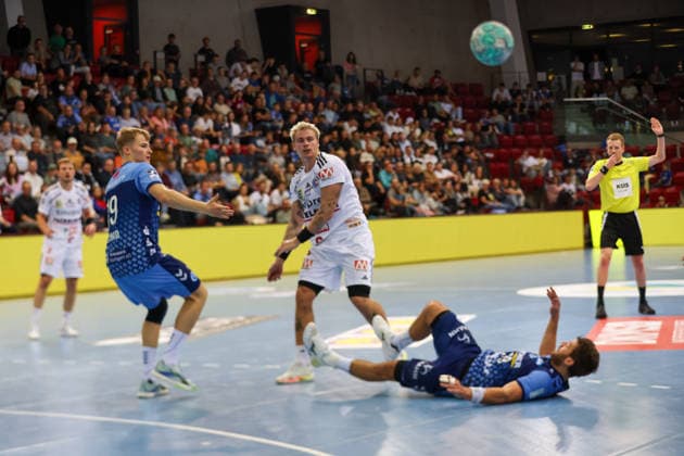 Marek Nissen (HC Erlangen, 6) spielt einen Pass GER, TVB Stuttgart vs. HC Erlangen, Handball, DHB-Pokal, 2. Spieltag, Spielzeit 2026 2027, 24.09.2026 GER, TVB Stuttgart vs. HC Erlangen, Handball, DHB-Pokal, 2. Spieltag, Spielzeit 2026 2027, 24.09.2026 Stuttgart Copyright: xEibner-Pressefoto SoerenxHerwegx EP_SHG