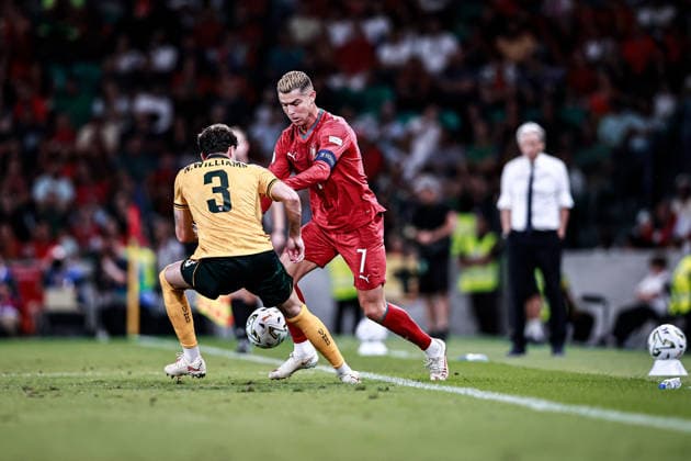 September 24, 2026, Lisboa, Lisboa, Portugal: Cristiano Ronaldo of Portugal national team, Nationalteam controls the ball during the UEFA Nations League 2026Ã¢â‚¬27 League Phase Matchday 1 match between Portugal and Wales at Estadio Jose Alvalade in Lisbon, Portugal Lisboa Portugal - ZUMAg283 20260924_zsp_g283_071 Copyright: xJoaoxGregoriox