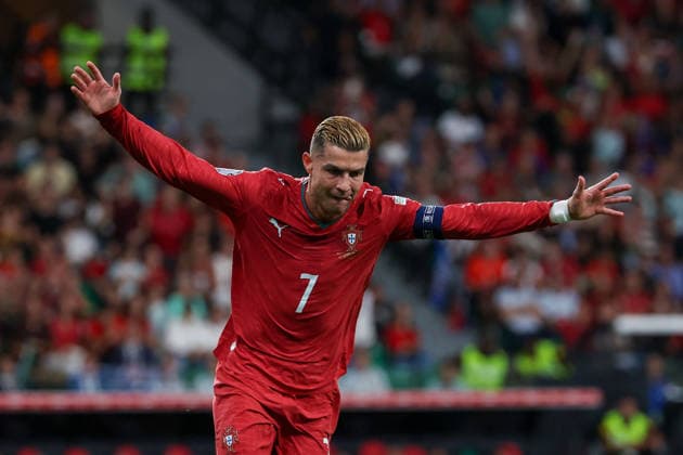 Lisbon, Portugal - September 24: David Brooks (Wales) seen celebrating after scoring goal, he™s celebrating too early the goal during the UEFA Nations League 2026 27 League Phase Matchday 1 match between Portugal and Wales at Estadio Jose Alvalade on September 24, 2026 in Lisbon, Portugal Copyright: HMBxMedia JoaquimxFerreira