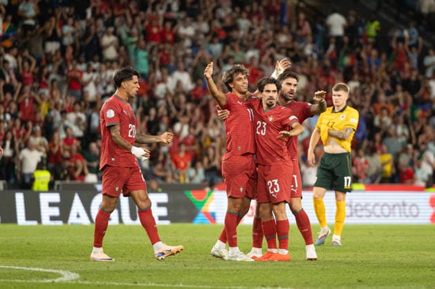 Joao Felix celebrating after goal Seen during UEFA Nations League teams of Portugal and Wales Estadio Jose Alvalade (Luis Loureiro Ball Raw Images PT) Lisboa Estadio Jose Alvalade Portugal Copyright: xLuisxLoureirox LLoureiroPortugalwales-5892