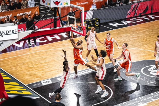 1. Basketball Bundesliga, easyCredit BBL, Saison 2026 2027, Herren, Hauptrunde, 2. Spieltag, 24.09.2026, RASTA Vechta - Bamberg Baskets Llyod Pandy ( 2 - RASTA Vechta) beim Korbleger Vechta RASTA Dome Niedersachsen Deutschland