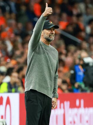 UEFA Nations League - 26 27 - Niederlande - Deutschland am 24.09.2026 in der Johan-Cruyff-Arena in Amsterdam, Trainer Jürgen Juergen Jurgen Klopp (Deutschland) reagiert an der Seitelinie.