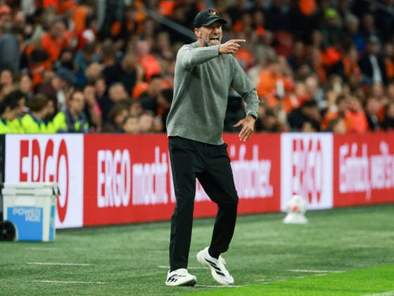 UEFA Nations League - 26 27 - Niederlande - Deutschland am 24.09.2026 in der Johan-Cruyff-Arena in Amsterdam, Trainer Jürgen Juergen Jurgen Klopp (Deutschland) reagiert an der Seitelinie.