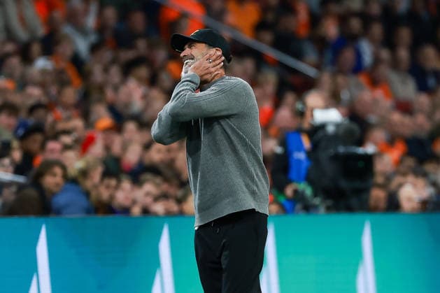 UEFA Nations League - 26 27 - Niederlande - Deutschland am 24.09.2026 in der Johan-Cruyff-Arena in Amsterdam, Trainer Jürgen Juergen Jurgen Klopp (Deutschland) reagiert an der Seitelinie.