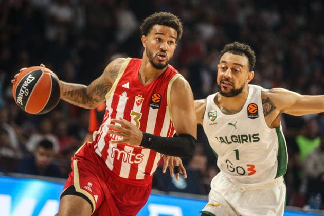 Crvena Zvezda Belgrade v Zalgiris Kaunas - EuroLeague BELGRADE, SERBIA - SEPTEMBER 24: Players in action during EuroLeague Basketball Regular Season Round 1 game between Crvena Zvezda Belgrade v Zalgiris Kaunas at Belgrade Arena on September 24, 2026 in Belgrade, Serbia. Filip Stevanovic Anadolu Belgrade Serbia. Editorial use only. Please get in touch for any other usage.  Copyright: x2026xAnadoluxFilipxStevanovicx