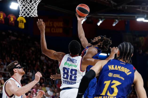September 24, 2026, Barcelona, Barcelona, Spain: Stanley Umede of FC Barcelona, Barca in action during the EuroLeague Regular Season Round 1 match played between FC Barcelona and Anadolu Efes at Palau Blaugrana on September 24, 2026 in Barcelona, Spain. Barcelona Spain - ZUMAa181 20260924_zaa_a181_157 Copyright: xJavierxBorregox