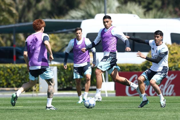 X during a training session at AFA (Argentine Football Association) training center in Ezeiza, Buenos Aires Province, on September 24, 2026, ahead of the next friendlys football matchs against Bolivia, Burkina Faso and Benin. EZEIZA ARGENTINA Copyright: xAlejandroxPAGNIx