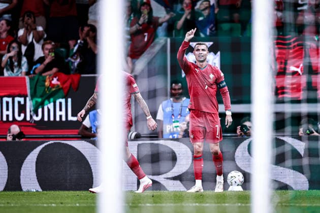 September 24, 2026, Lisboa, Lisboa, Portugal: Cristiano Ronaldo of Portugal national team, Nationalteam scores the second goal of his team, later then disallowed by offside during the UEFA Nations League 2026Ã¢â‚¬27 League Phase Matchday 1 match between Portugal and Wales at Estadio Jose Alvalade in Lisbon, Portugal Lisboa Portugal - ZUMAg283 20260924_zsp_g283_101 Copyright: xJoaoxGregoriox