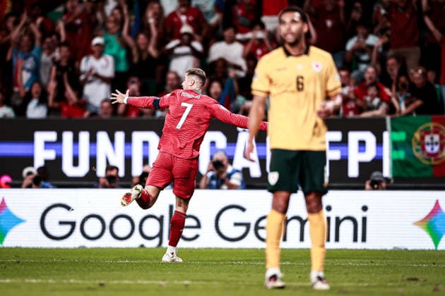 September 24, 2026, Lisboa, Lisboa, Portugal: Cristiano Ronaldo of Portugal national team, Nationalteam scores the second goal of his team, later then disallowed by offside during the UEFA Nations League 2026Ã¢â‚¬27 League Phase Matchday 1 match between Portugal and Wales at Estadio Jose Alvalade in Lisbon, Portugal Lisboa Portugal - ZUMAg283 20260924_zsp_g283_098 Copyright: xJoaoxGregoriox