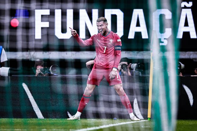 September 24, 2026, Lisboa, Lisboa, Portugal: Cristiano Ronaldo of Portugal national team, Nationalteam scores the second goal of his team, later then disallowed by offside during the UEFA Nations League 2026Ã¢â‚¬27 League Phase Matchday 1 match between Portugal and Wales at Estadio Jose Alvalade in Lisbon, Portugal Lisboa Portugal - ZUMAg283 20260924_zsp_g283_100 Copyright: xJoaoxGregoriox