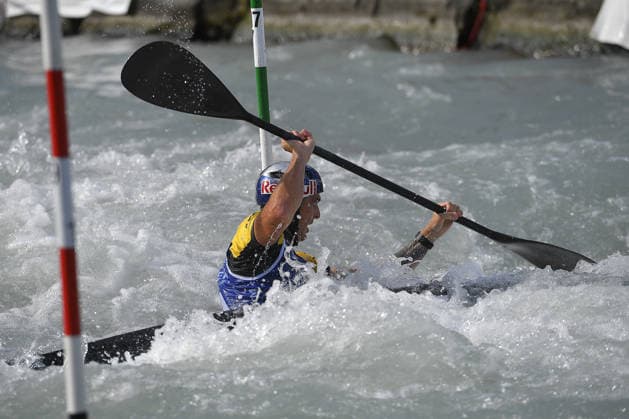 OTHER - Paddle - 2026 Paddle Europe Slalom Championships Photo by IPA ABACAPRESS.COM88932298 - Ivrea, Italy, September 24, 2026—2026 Paddle Europe Slalom Championships: Kayak and Canoe Slalom at the Canoe Stadium in Ivrea. Peter KAUZER of Team SLO in action during the Men’s Kayak Teams Final at the 2026 Paddle Europe Slalom Championships. Ivrea Italy  Copyright: xIPAxSport ABACAx