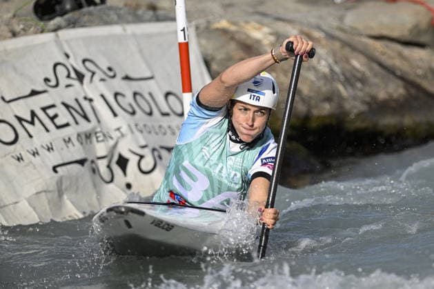 OTHER - Paddle - 2026 Paddle Europe Slalom Championships Photo by IPA ABACAPRESS.COM88932329 - Ivrea, Italy, September 24, 2026: 2026 Paddle Europe Slalom Championships—Kayak and Canoe Slalom at the Canoe Stadium in Ivrea. Marta Bertoncelli (Team ITA) in action during the 2026 Paddle Europe Slalom Championships Women s Canoe Teams Final Ivrea Italy  Copyright: xIPAxSport ABACAx