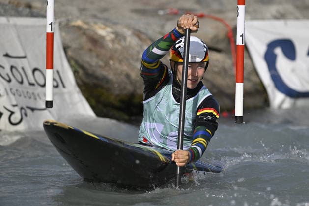 OTHER - Paddle - 2026 Paddle Europe Slalom Championships Photo by IPA ABACAPRESS.COM88932337 - Ivrea, Italy, September 24, 2026—2026 Paddle Europe Slalom Championships: Kayak and Canoe Slalom at the Canoe Stadium in Ivrea. Andrea Herzog (Team GER) in action during the 2026 Paddle Europe Slalom Championships Women s Canoe Teams Final Ivrea Italy  Copyright: xIPAxSport ABACAx