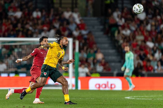 September 24, 2026, Lisbon, Lisbon, Portugal: Sorba Thomas of Wales disputes possession of the ball with Joao Cancelo of Portugal during the UEFA Nations League A 2026 27 match between Portugal and Wales at Estadio Jose Alvalade on September 24, 2026 in Lisbon, Portugal. Lisbon Portugal - ZUMAs391 20260924_znp_s391_082 Copyright: xCarlosxSilvax