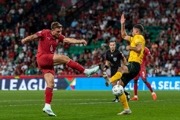 September 24, 2026, Lisbon, Lisbon, Portugal: Joao Palhinha of Portugal shoots during the UEFA Nations League A 2026 27 match between Portugal and Wales at Estadio Jose Alvalade on September 24, 2026 in Lisbon, Portugal. Soccer 2026: Portugal Vs Wales  - ZUMAs391 20260924_znp_s391_091 Copyright: xCarlosxSilvax