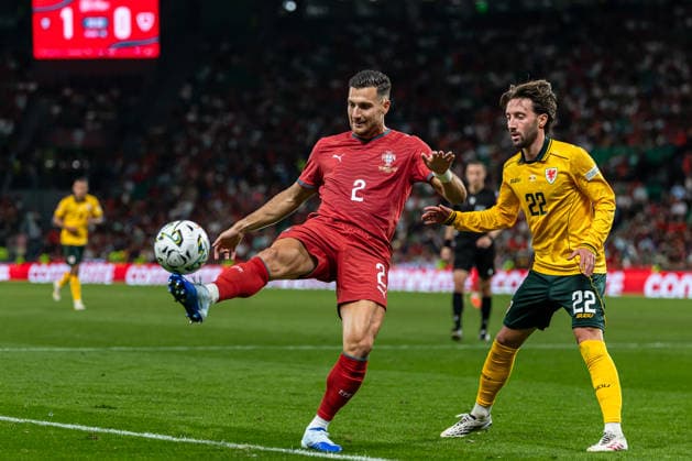 September 24, 2026, Lisbon, Lisbon, Portugal: Diogo Dalot of Portugal controls the ball during the UEFA Nations League A 2026 27 match between Portugal and Wales at Estadio Jose Alvalade on September 24, 2026 in Lisbon, Portugal. Lisbon Portugal - ZUMAs391 20260924_znp_s391_089 Copyright: xCarlosxSilvax
