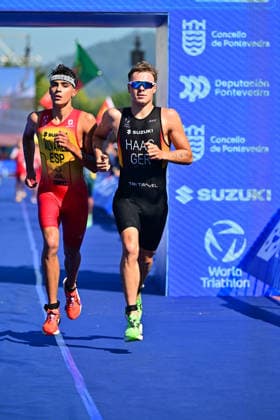 2026 World Triathlon Championship Finals Pontevedra Henry Haag of Germany is in action during the junior men race in 2026 World Triathlon Championship Finals Pontevedra at Pontevedra on September 24, 2026 in Pontevedra, Spain. Pontevedra Pontevedra Spain Copyright: xKaanxUcele PSxImagesxKaanxUcele PSxImagesx