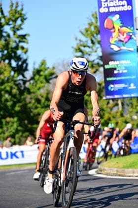 2026 World Triathlon Championship Finals Pontevedra Christian Ache of Germany is in action during the junior men race in 2026 World Triathlon Championship Finals Pontevedra at Pontevedra on September 24, 2026 in Pontevedra, Spain. Pontevedra Pontevedra Spain Copyright: xKaanxUcele PSxImagesxKaanxUcele PSxImagesx