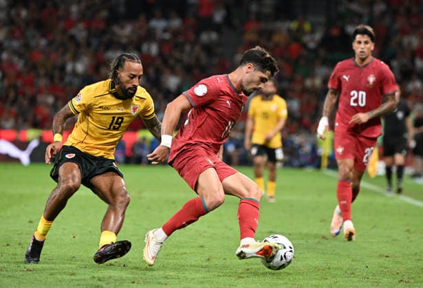 Portugal v Wales - UEFA Nations League LISBON, PORTUGAL - SEPTEMBER 24: Pedro Neto of Portugal in action during the UEFA Nations League 2026 27 Group A4 League Phase match between Portugal and Wales at Estadio Jose Alvalade on September 24, 2026 in Lisbon, Portugal. Alex Juarez Anadolu Lizbon Portugal. Editorial use only. Please get in touch for any other usage.  Copyright: x2026xAnadoluxAlexxJuarezx