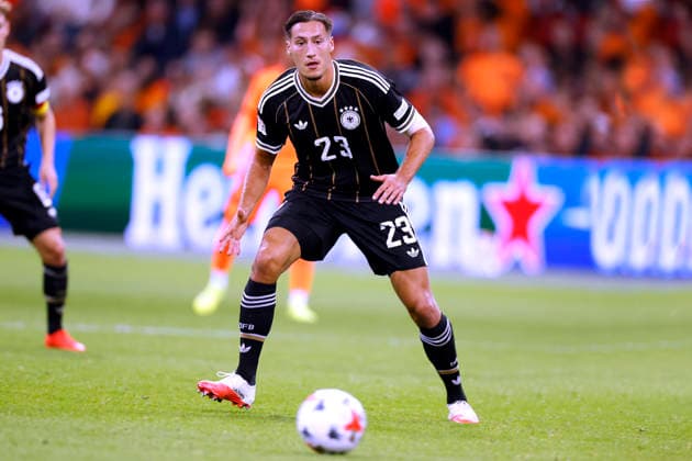 EBNOUTALIB Younes Team Deutschland UEFA Nations League 2026 - 2027 Spiel Holland - Deutschland 1 : 1 am 24.September 2026 in Amsterdam DFL REGULATIONS PROHIBIT ANY USE OF PHOTOGRAPHS as IMAGE SEQUENCES and or QUASI-VIDEO Copyright: xLacixPerenyix