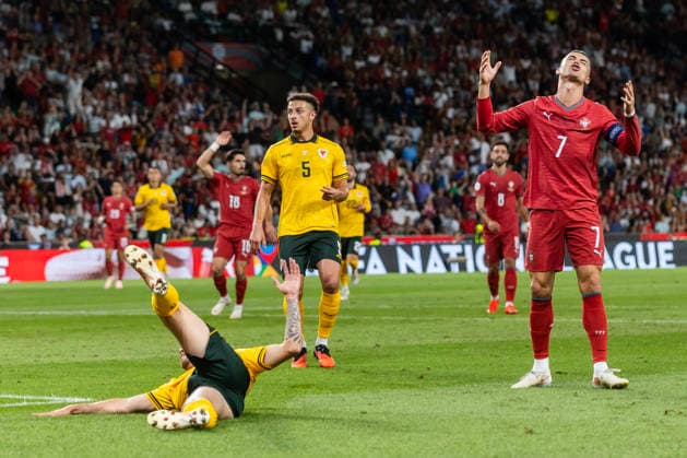 September 24, 2026, Lisbon, Portugal: Cristiano Ronaldo (R) of Portugal reacts during the UEFA Nations League match between Portugal and Wales at estadio de Alvalade stadium. Final score: Portugal 1-0 Wales Lisbon Portugal - ZUMAs197 20260924_aaa_s197_264 Copyright: xHugoxAmaralx