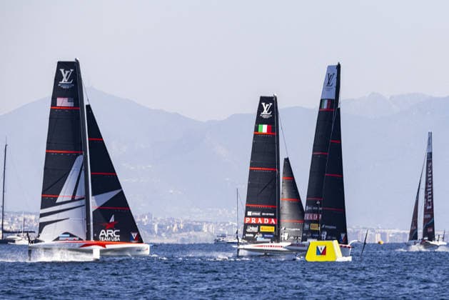 OTHER - Sailing - The Louis Vuitton 38th America s Cup Preliminary Regatta in Naples Photo by IPA ABACAPRESS.COM88922520 - Official Practice Races ahead of the Louis Vuitton 38th America s Cup Preliminary Regatta in Naples. Teams including Emirates Team New Zealand, Luna Rossa, GB1, Tudor Team Alinghi, and other international syndicates are testing their boats and fine-tuning their performance on the race course during the Louis Vuitton 38th America s Cup Preliminary Regatta in Naples, Italy, on September 24, 2026. Napoli Italy  Copyright: xIPAxSport ABACAx