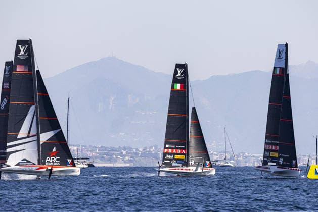 OTHER - Sailing - The Louis Vuitton 38th America s Cup Preliminary Regatta in Naples Photo by IPA ABACAPRESS.COM88922529 - Official Practice Races ahead of the Louis Vuitton 38th America s Cup Preliminary Regatta in Naples. Teams including Emirates Team New Zealand, Luna Rossa, GB1, Tudor Team Alinghi, and other international syndicates are testing their boats and fine-tuning their performance on the race course during the Louis Vuitton 38th America s Cup Preliminary Regatta in Naples, Italy, on September 24, 2026. Napoli Italy  Copyright: xIPAxSport ABACAx