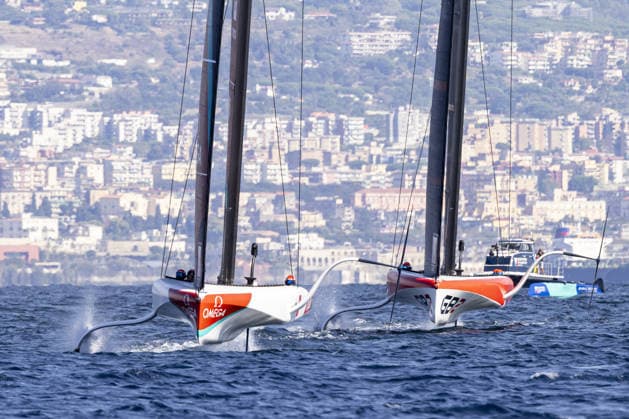 OTHER - Sailing - The Louis Vuitton 38th America s Cup Preliminary Regatta in Naples Photo by IPA ABACAPRESS.COM88922566 - Official Practice Races ahead of the Louis Vuitton 38th America s Cup Preliminary Regatta in Naples. Teams including Emirates Team New Zealand, Luna Rossa, GB1, Tudor Team Alinghi, and other international syndicates are testing their boats and fine-tuning their performance on the race course during the Louis Vuitton 38th America s Cup Preliminary Regatta in Naples, a sailing race held in Naples, Italy, on September 24, 2026. Napoli Italy  Copyright: xIPAxSport ABACAx