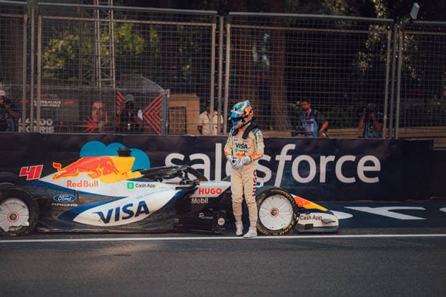 FORMULA 1 Qatar Airways Azerbaijan Grand Prix 41Arvid Lindblad (Visa Cash App Racing Bulls Formula One Team, 41) in FP2 at the FORMULA 1 Qatar Airways Azerbaijan Grand Prix 2026 2026 24 9 2026 Copyright: xTomxBaigentx