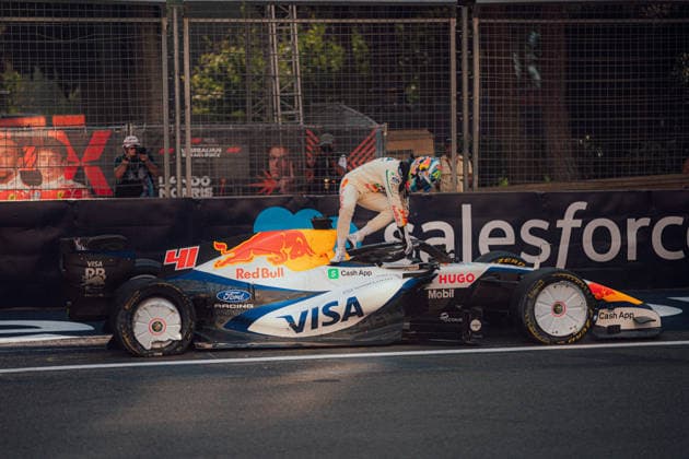 FORMULA 1 Qatar Airways Azerbaijan Grand Prix 41Arvid Lindblad (Visa Cash App Racing Bulls Formula One Team, 41) in FP2 at the FORMULA 1 Qatar Airways Azerbaijan Grand Prix 2026 2026 24 9 2026 Copyright: xTomxBaigentx