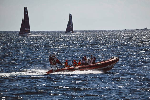 September 24, 2026, Napoli, Naples, Naples, Italy: A rhib of the Italian Coast Guard seen during the practicing race. People enjoy the practicing race of the 38th edition of the second preliminary regatta of the Louis Vuitton 38th AmericaoÃ¢Ã¢ s Cup Preliminary Regatta in Naples from the coastline. Napoli, Naples Italy  - ZUMAf172 20260924_zip_f172_012 Copyright: xValeriaxFerrarox Practicing Race Of The Second Preliminary Regatta Of AmericaÃ¢â‚¬â ¢S Cup In Naples  - ZUMA0867 0867773913st Copyright: xIMAGO ValeriaxFerrarox