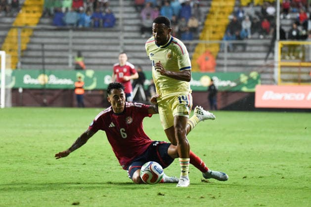Costa Rica national team, Nationalteam against Curacao National Team. 2026 2027 Concacaf Nations League A match. Curacao National Team Team striker, Kenji Gorre (14), in action during the match played between the National Teams of Costa Rica and Curacao. 2026 2027 Concacaf Nations League League A, Group A. 24.09.26. Ricardo Saprissa Stadium, Tibas, San Jose, Costa Rica. Photo Jose Campos PMEimages San Jose San Jose Costa Rica Copyright: xJosexCamposx xPMEimagesx