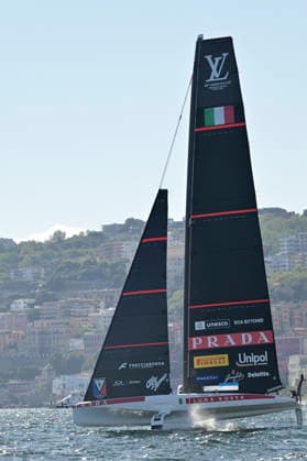 2026 Americas Cup Preliminary Regatta Sailing Day 1 Sep 24th 24th Sep 2026; Race Village, Naples, Italy; Americas Cup Preliminary Regatta Sailing Day 1; Luna Rossa Team Naples Campania Italy Copyright: xRobertoxRamacciax