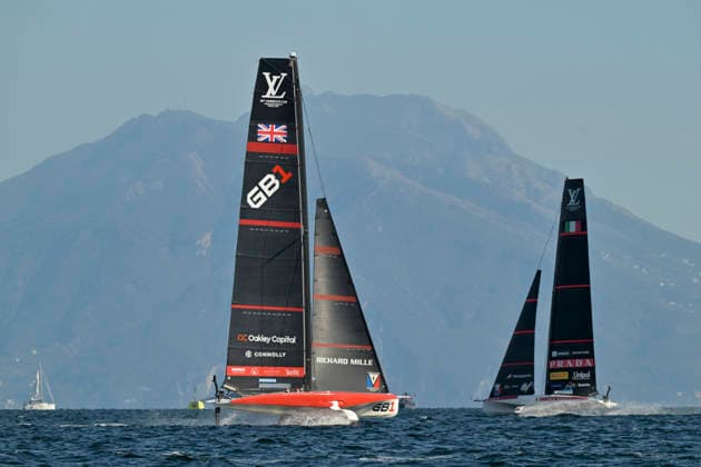 2026 Americas Cup Preliminary Regatta Sailing Day 1 Sep 24th 24th Sep 2026; Race Village, Naples, Italy; Americas Cup Preliminary Regatta Sailing Day 1; GB1 Team Naples Campania Italy Copyright: xRobertoxRamacciax