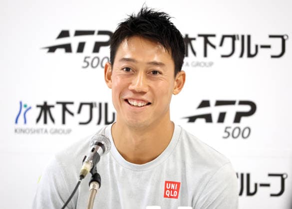 September 25, 2026, Tokyo, Japan - Japanese tennis player Kei Nishikori speaks before press for the Japan Open tennis tournament at the Ariake Coliseum in Tokyo on Friday, September 25, 2026. Nishikori will close his professional carrier after this season. (photo by Yoshio Tsunoda AFLO) Noxthirdxpartyxsales  0867801653st YoshioxTsunodax