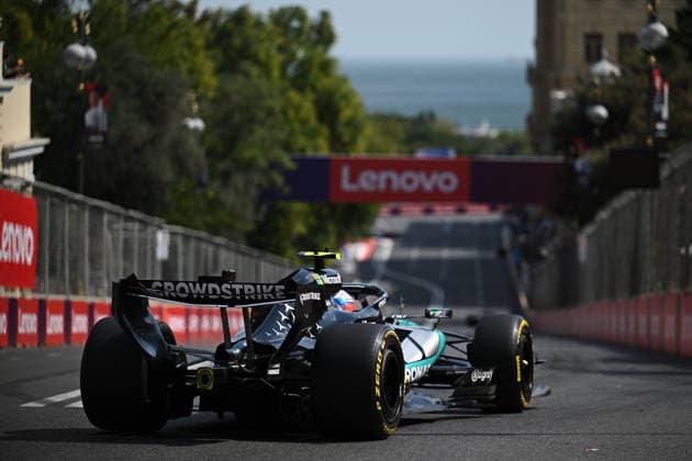 F1 - AZERBAIJAIN GRAND PRIX 2026 12 KIMI ANTONELLI Andrea (ita), Mercedes AMG F1 Team W17, action during the 2026 Formula 1 Azerbaijan Grand Prix, 15th round of the 2026 Formula One World Championship, WM, Weltmeisterschaft from September 24 to 26, 2026 on the Baku City Circuit, in Baku, Azerbaijan - BakuAzerbaijan  Copyright: xDPPIx