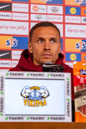 Przemyslaw Frankowski seen during Official press conference, PK, Pressekonferenz PK, Pressekonferenz and training of Polish National football team before Nations League MD1 game against Bosnia (Kazimierz Koper Ball Raw Images) Warsaw PGE Narodowy Stadium Poland Copyright: xKazimierzxKoperx KAZ_POL_MD1_2409-02
