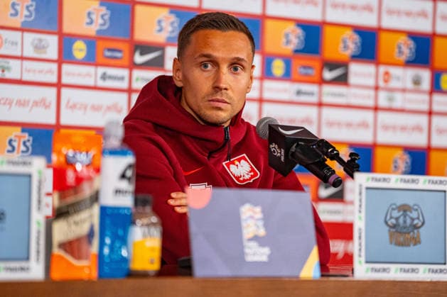 Przemyslaw Frankowski seen during Official press conference, PK, Pressekonferenz PK, Pressekonferenz and training of Polish National football team before Nations League MD1 game against Bosnia (Kazimierz Koper Ball Raw Images) Warsaw PGE Narodowy Stadium Poland Copyright: xKazimierzxKoperx KAZ_POL_MD1_2409-04