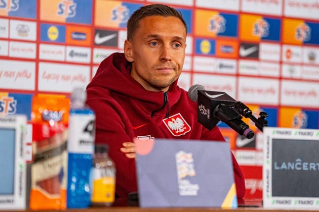 Przemyslaw Frankowski seen during Official press conference, PK, Pressekonferenz PK, Pressekonferenz and training of Polish National football team before Nations League MD1 game against Bosnia (Kazimierz Koper Ball Raw Images) Warsaw PGE Narodowy Stadium Poland Copyright: xKazimierzxKoperx KAZ_POL_MD1_2409-05